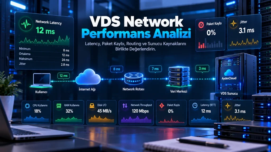 VDS network latency ve sunucu performans analizi