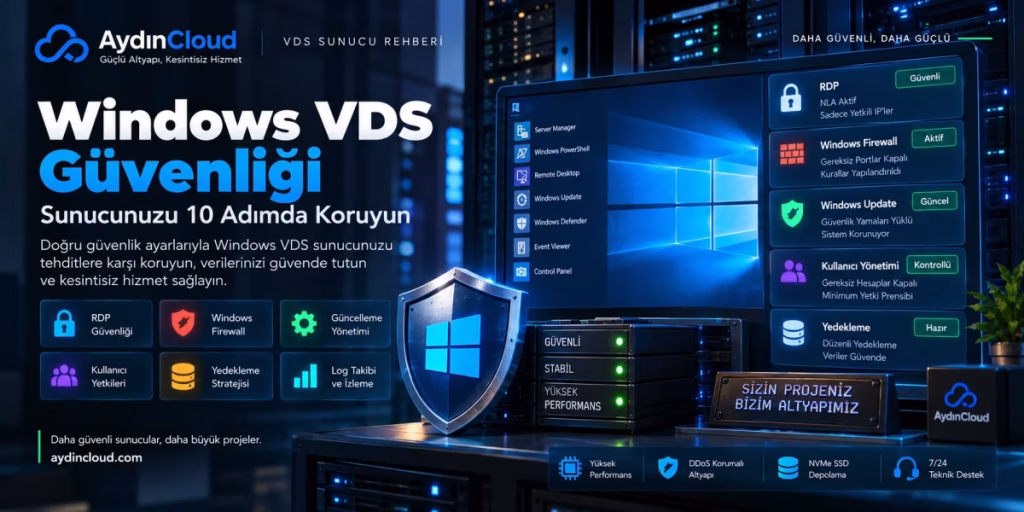 Windows VDS Güvenliği: Sunucunuzu 10 Adımda Koruyun